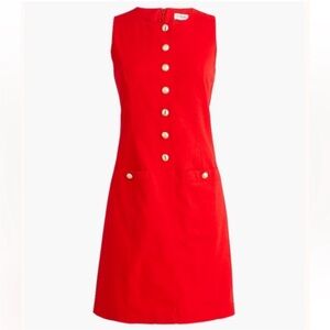 J Crew Dress 4 Linen Red